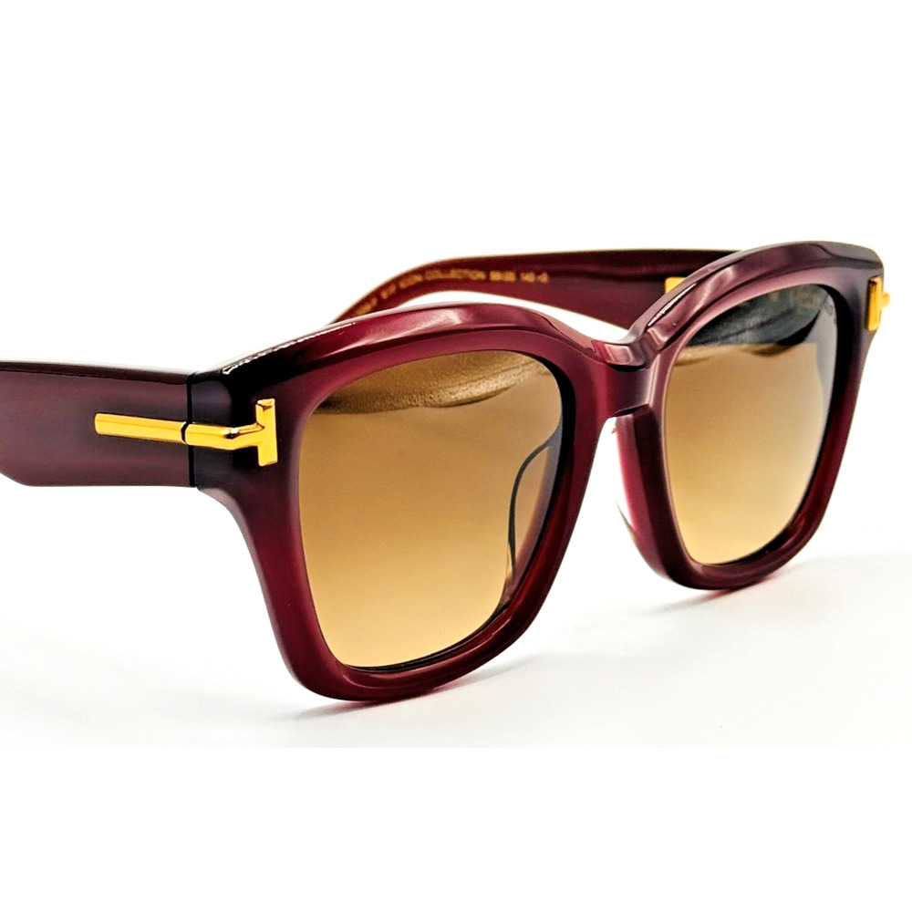 Tom Ford Sunglasses Icon TF1329 81F Violet Butterfly Brown Gradient Lens 55mm - Picture 12 of 16